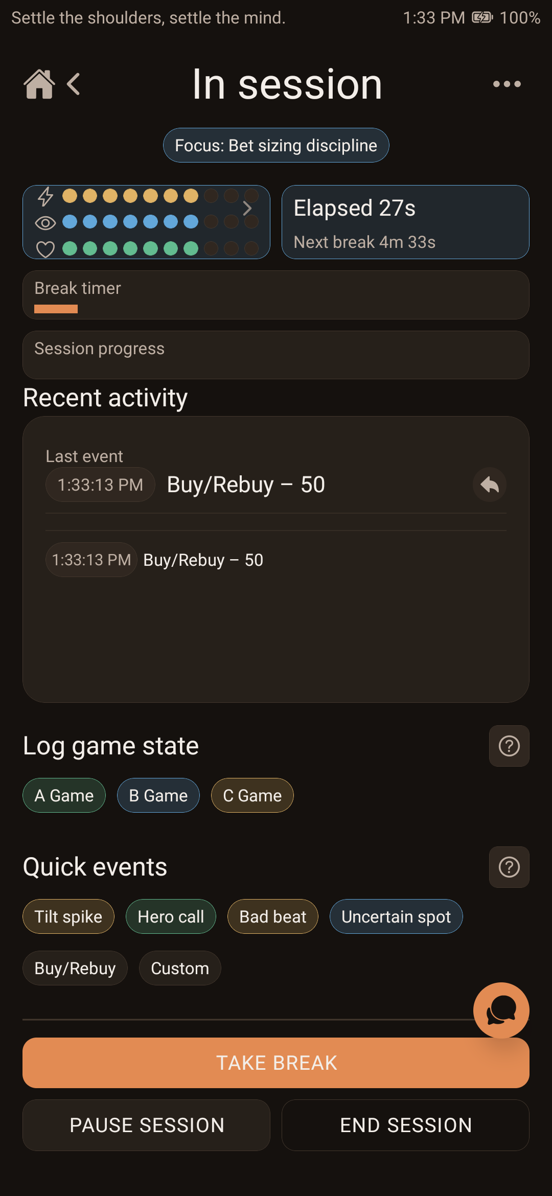 Session tracker